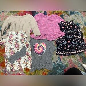9piece lot . 2t girls long sleeve shirts (8), & (1)quarter zip pullover